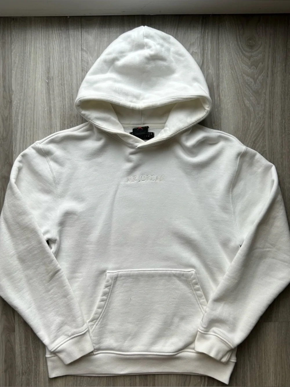 Jordan Heavyweight Wordmark Hoodie in Classic White (Small)